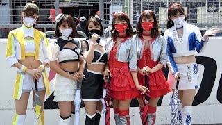 スーパーGT2021 第2戦 富士㉕ 新井あやささん 佐々木萌香さん 松本さらさん 真田みきさん 柴咲のあさん 仲美由紀さん KOSEI/Toners/GAINER/ITOCHU 美人レースクイーン