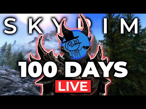 I MUST BEAT SKYRIM IN 100 DAYS! - Perfectly Balanced Hardcore Skyrim Challenge #live