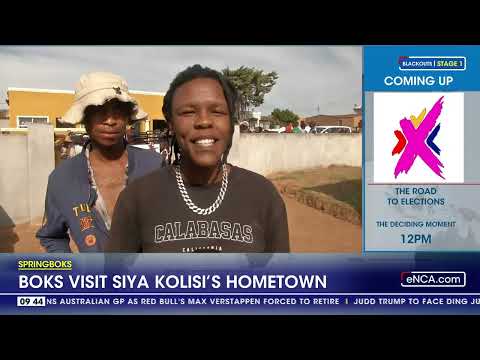 Springboks Boks visit Siya Kolisi's hometown