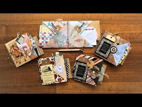 Fold 6 Pockets from ONE Sheet of Paper - DIY Ephemera for Junk Journals PART 4