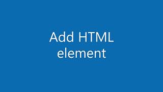 JavaScript add HTML element