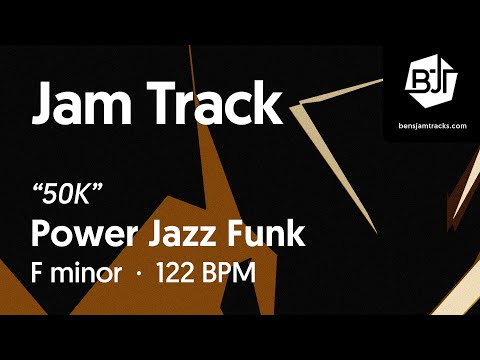 Power Jazz Funk Jam Track in F minor "50K" - BJT #80