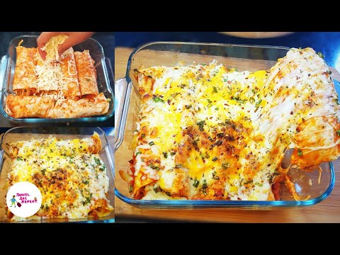 Chicken Enchiladas Recipe With Red Sauce |Mexican Food Recipes | Halogen Oven |Air Fryer |Any Oven |