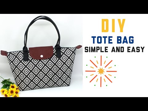 DIY tote bag with zipper | diy tote bag tutorial