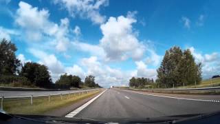 preview picture of video 'Going north on E6/E20 from Skottorp (40) to Halmstad (25)'