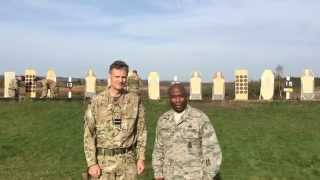 Gen Jamerson visits with Air Commodore Andy Hall, Air Officer Force Protection