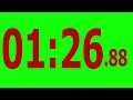 Green Screen 5 Minutes Timer Red Number Count Down
