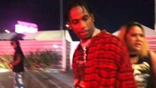 Travis Scott Attends The Floyd Mayweather - Conor McGregor Fight In Las Vegas