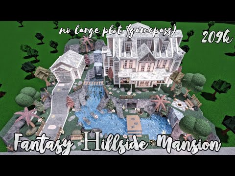 No Large Plot Modern Hillside Mansion ¦ Bloxburg (80k)