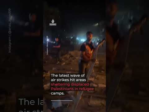 Two Palestinians killed as Israel intensifies strikes on Gaza City | AJ #shorts