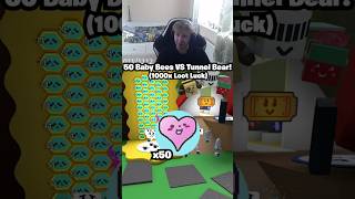 50 Baby Bees VS Tunnel Bear! (1000x Loot Luck Scammed Me?) (Bee Swarm Simulator Main Game Not Test)