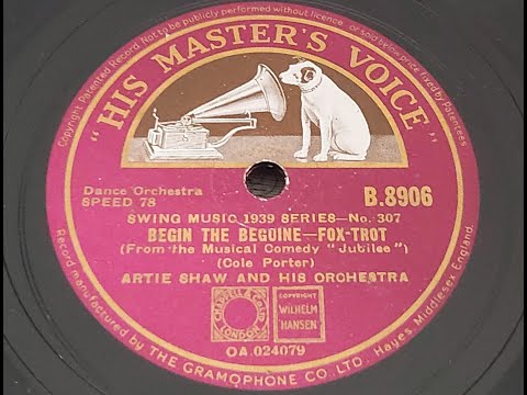 Artie Shaw 'Begin The Beguine'  1938 78 rpm