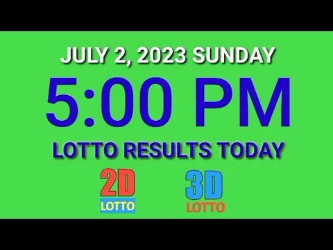 5pm Lotto Result Today PCSO July 2, 2023 Sunday ez2 swertres 2d 3d