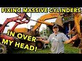 Fixing BIG Hydraulic Cylinders On A Massive Excavator