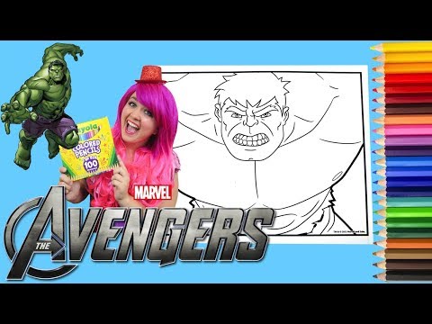 Coloring Hulk Marvel Avengers Coloring Book Page Colored Pencil Prismacolor | KiMMi THE CLOWN Video