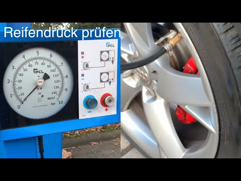 Reifen aufpumpen- Reifendruck prüfen /Reifen richtig aufpumpen- Reifenfülldruck prüfen
