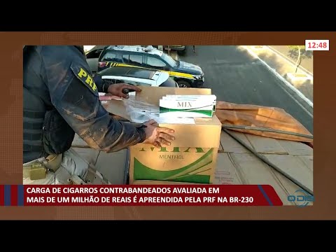 PRF apreende carga milionária de cigarros contrabandeados na BR-230 17 09 2021