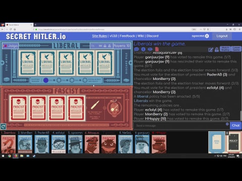 Secret Hitler!!!!! Monberry, Gremix, ZeeMBool, Paderfield, Negol + More...