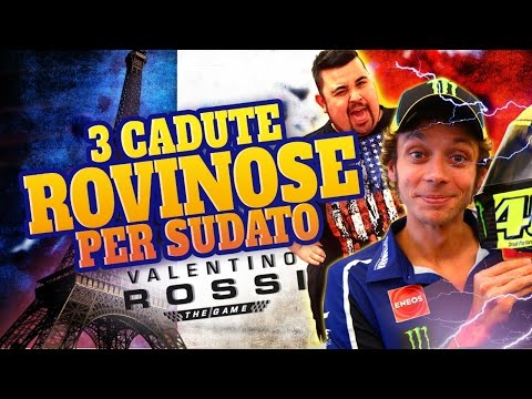 Valentino Rossi - The Game: 3 Bad Crashes for Sudato!