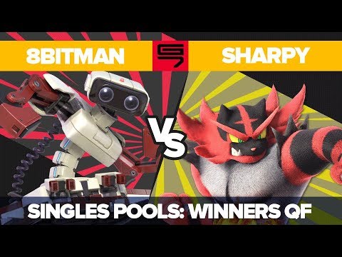 8BitMan vs Sharpy - Ultimate Singles: Pools R2 Winners Quarterfinal - Genesis 7 |R.O.B vs Incineroar