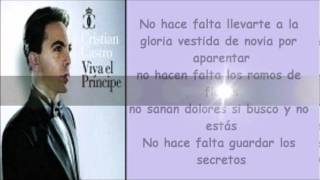 NO HACE FALTA CON LETRA - CRISTIAN CASTRO