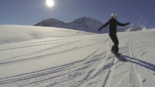 Trailmuntana en la nieve