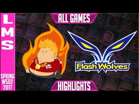 Fireball vs Flash Wolves Highlights All Games - LMS W5D2 Spring 2017 FB vs FW All Games