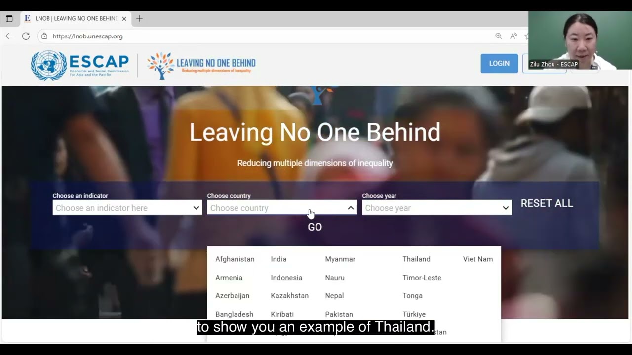 V. Visit lnob.unescap.org