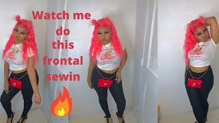Watch me do my frontal sewin ft Mealid hair on Aliexpress