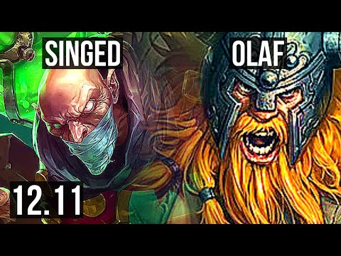 SINGED vs OLAF (TOP) | 500+ games, 1.1M mastery, 6/4/16 | EUW Master | 12.11