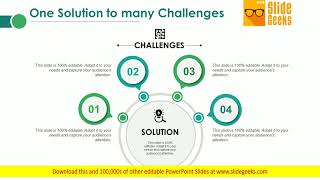 One Solution To Many Challenges Ppt Powerpoint Presentation Templates