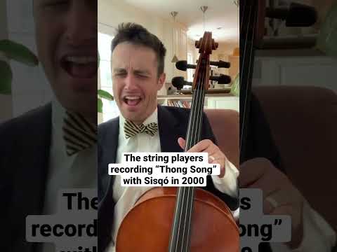 The string players recording “Thong Song” with Sisqó in 2000 #music #song #funny