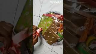 plate decoration ideas/saree plate decoration for engagement or baby shower/puberty platedecoration