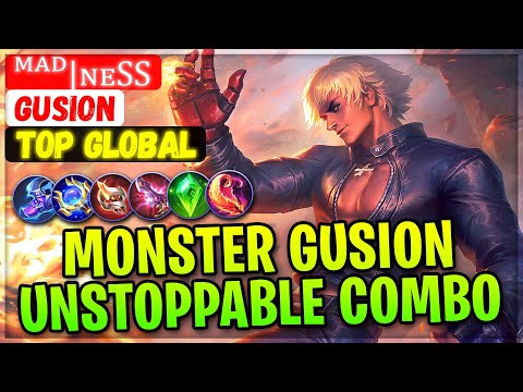 Monster Gusion Unstoppable Combo [ Top Global Gusion ] ᴹᴬᴰ|ɴᴇss - Mobile Legends Emblem And Build