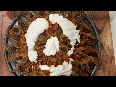 Baked Sini Manti #food #foodie #cooking #cooking #armenianfood #middleeasternfood #ytshorts #reels