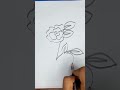 Minimalist Masterpieces: One Line Flower Drawing #onelinedrawing #shorts