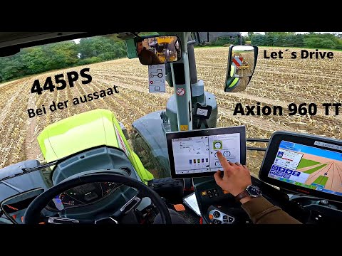 Let's Drive Claas Axion 960 TT + Claydon T6 at sowing! #Claas #TerraTrac