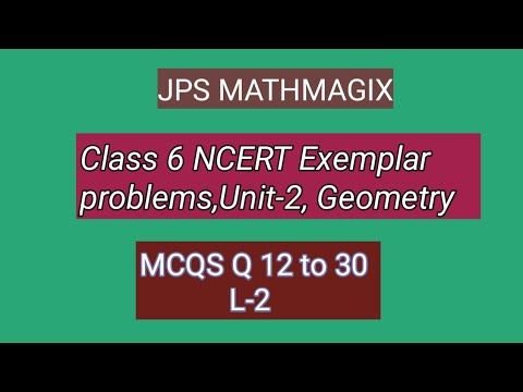 Class 6 maths|| NCERT exemplar problems || Ch-2, Geometry || MCQS and Fill in the blanks || Lect-2