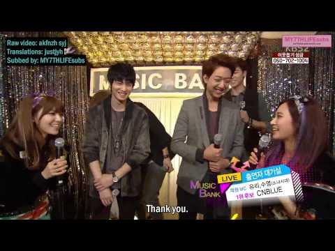 [ENG SUB] 130125 Sooyoung & Yuri & CNBLUE Music Bank Waiting Room Interview
