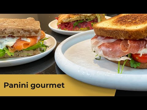 3 Panini Gourmet fatti in casa con tartare di manzo, salmone e patanegra
