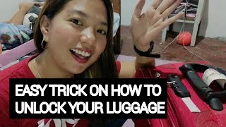 EASY TRICK ON HOW TO UNLOCK YOUR LUGGAGE (forgotten passcode)