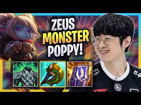 ZEUS IS A MONSTER WITH POPPY! - T1 Zeus Plays Poppy TOP vs Gwen! | Season 2023