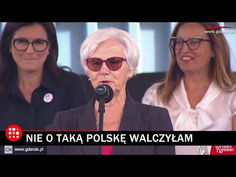 Ostre słowa Danuty Wałęsy podczas obchodów 42. rocznicy podpisania Porozumienia Gdańskiego