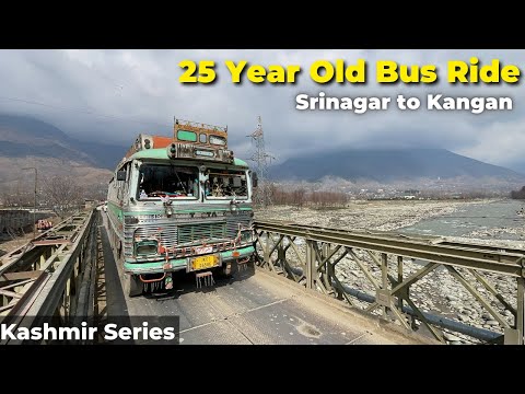 Srinagar to Kangan LOCAL Bus Journey in Kashmir | Dal Lake and Nishant Garden | Kashmir Series #5