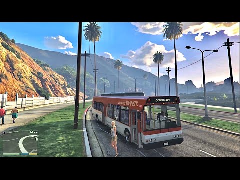 GTA 5 Let’s Go To Work As A Bus 🚍 Driver | Realistic Graphics Gameplay