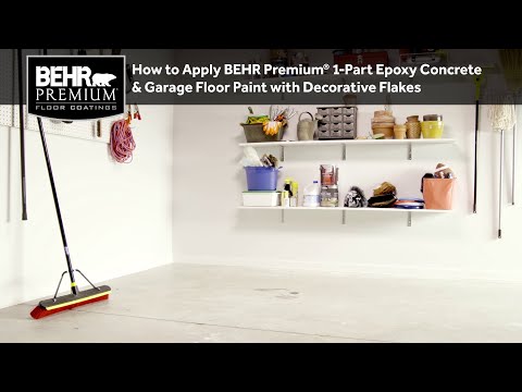 How to Apply BEHR Premium® 1-Part Epoxy Concrete & Garage Floor Paint with Decorative Flakes