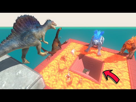 Don't Fall into the Lava Trap | Dangerous Bridge Challenge - Animal Revolt Battle Simulator