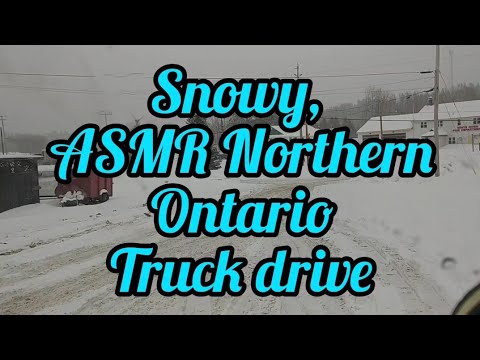 Snowy ASMR Northern Ontario Truck Drive (5 hours) #asmr
