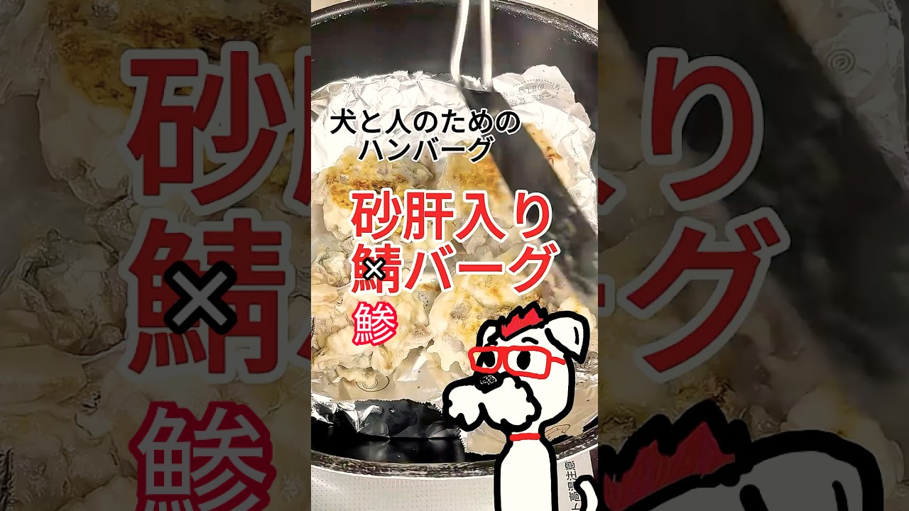 犬用ハンバーグ｜アジと砂肝で作るコリコリ鯵バーグ