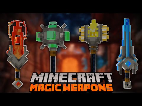 Minecraft Pe Weapon Mod - Magic Weapons Addon || New Armors, Tools and Items